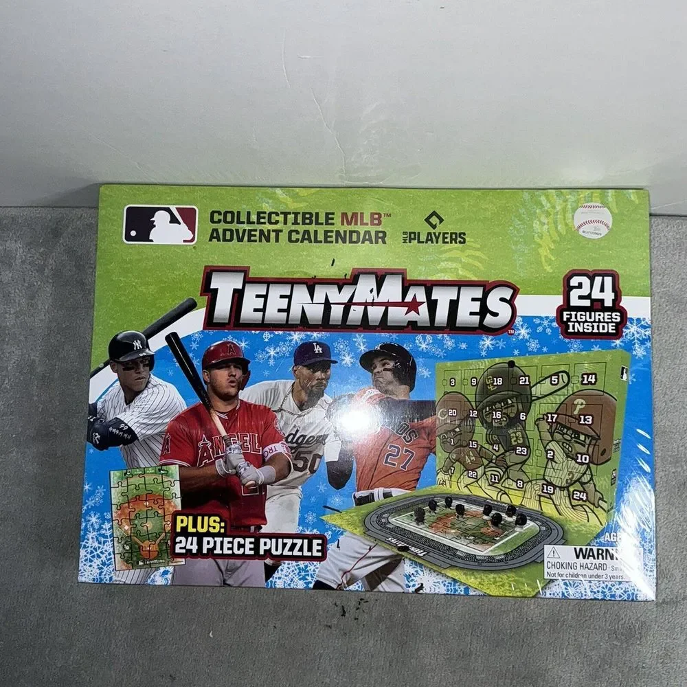 NEW 2024 TeenyMates Collectible MLB Advent Calendar 24‎ Figures Baseball Puzzle